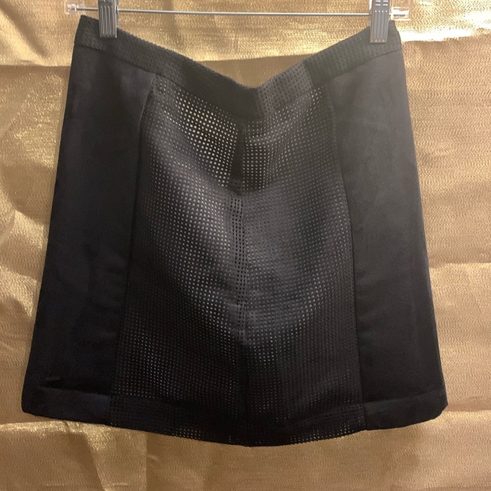 Black mini skirt